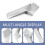 RV Rain Gutter Spouts 4 Piece Left Right Set White Directs Rainwater Away Quick Tool  Install 3