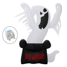 (AU) 1.8m/70inch Halloween Ghost Inflatable Yard Decoration Pack of 3pcs with White Ghost Pumped Scary Ghost Party Supplies