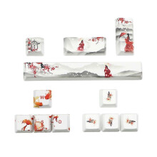 (B) PBT Five Sides Dye-subbed Keycap Cherry Blossom/ Girl in Red/ Sea Rhythe Theme