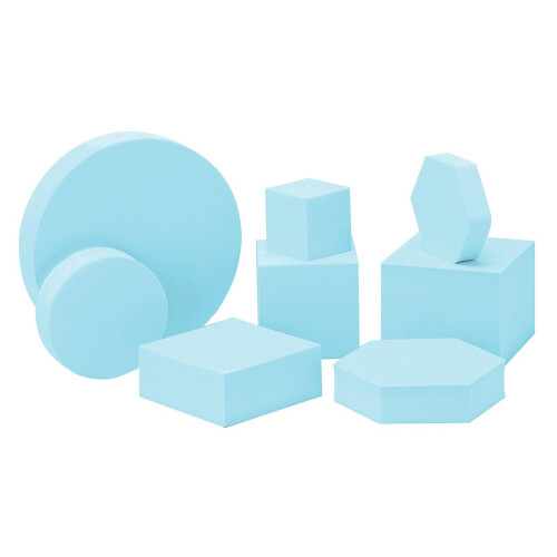 (Light blue) Multicolor Geometric Polymer Foam Photography Props NetRed Posing Ornaments