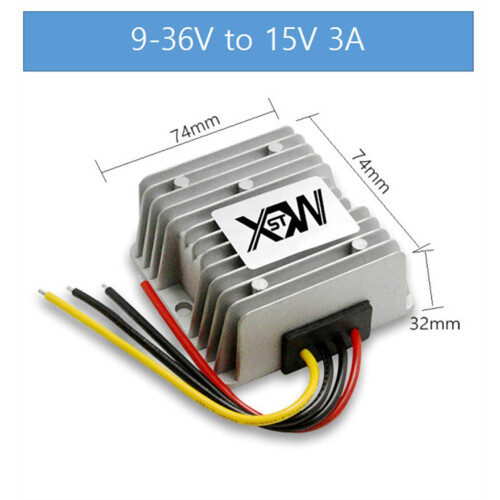 DC DC Boost Converter 936V to 15V Step Up Regulator IP67 Waterproof Aluminum Module  Efficiency 1