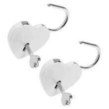 2 Sets Heart Shaped Padlock with Key, Love Lock for Couples, Luggage and Diary Decorative Gift