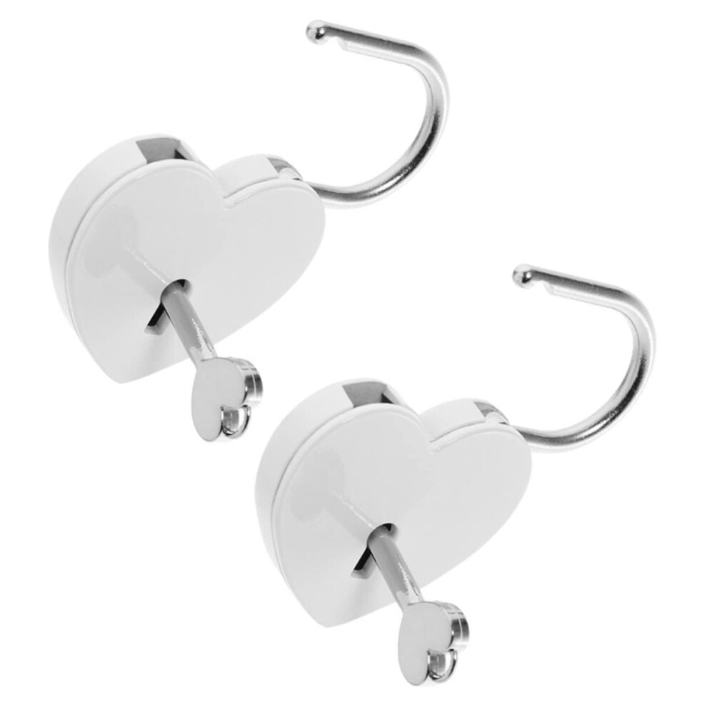2 Sets Heart Shaped Padlock With Key, Love Lock For Couples, Luggage And Diary Decorative Gift 9330225429845