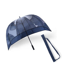 Travel Umbrella Windproof Folding Design with Long Handle Grip Waterproof Blue