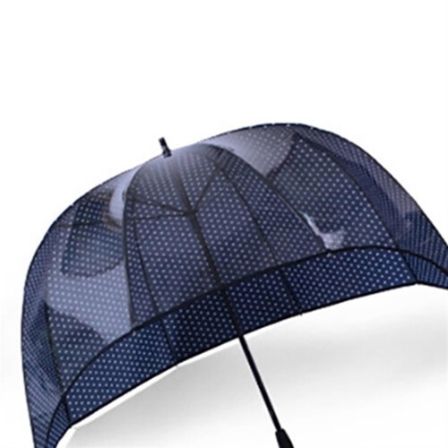 Travel Umbrella Windproof Folding Design with Long Handle Grip Waterproof Blue 2