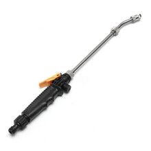Pressure Water Spray Gun 56cm Stainless Steel Car Wash Nozzle with Adjustable Flow Control for Garden Cleaning