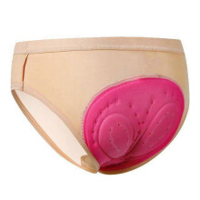 (S, Beige high waist) Women's Durable Padded Biking Panties Moisture-Wicking Riding Undershorts Women Riding Supplies