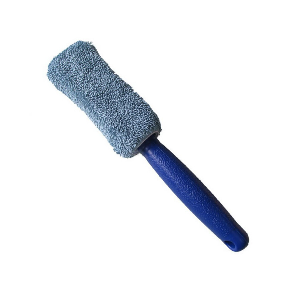 2Pcs Car Wheel Brush Set For Deep Dirt Removal, Scratch Rim And Tire Cleaning With Long Handle Blue 9073542099147