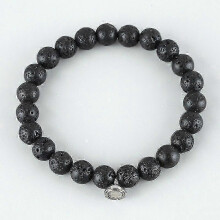 (Volcanic rock) Men Quit Smoking Bracelet Refuses Nicotine Smoke Control Smoking Dispel Addiction Anti-anxiety Natural Stone Magnetic Bracelet