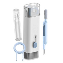 (Blue) Keyboard Cleaner Brush,7 in 1 Keyboard Cleaning Brush Kit,Multifunctional Keyboard Earphone Cleaner with KeyCaps