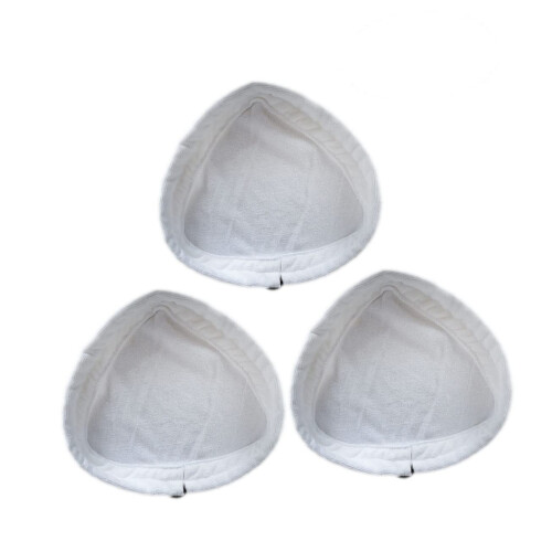 3Pcs Triangular Steam Mop Replacement Pads for Hard Floors, Washable Reusable Microfiber Covers