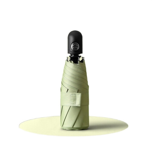 Automatic Folding Umbrella with OneHand Open Close, Compact Travel Design, Durable Green Canopy