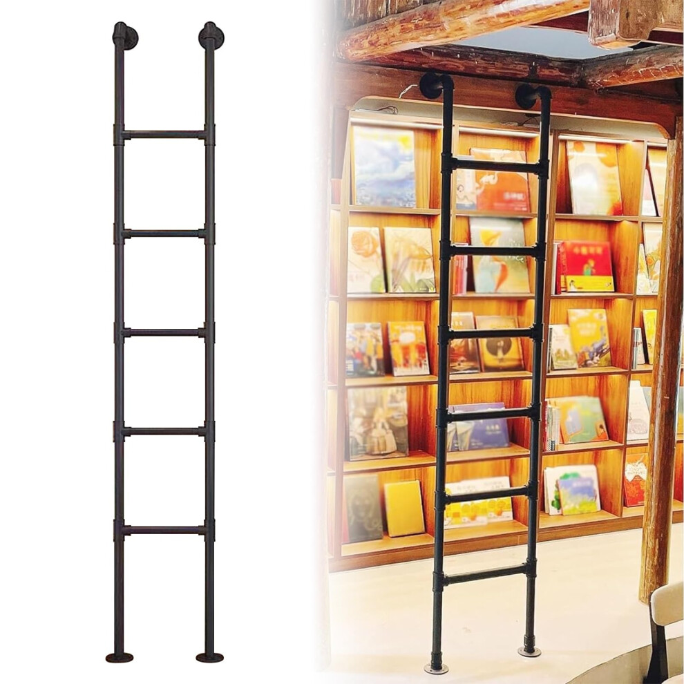 Wrought Iron Loft Ladder 2.5M Heavy Duty Wall Mounted Bunk Bed Ladder With RustâResistant Finish 9073542099390