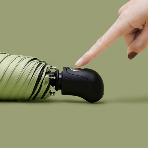 Automatic Folding Umbrella with OneHand Open Close, Compact Travel Design, Durable Green Canopy 2