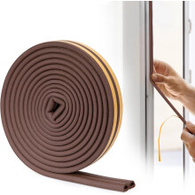 yao96266 6M Door Seal Strip Window Seal Strip Draught Excluder For Doors Self Adhesive Door Weather Strip, Draft Excluder For Window ,Door, (Brown)