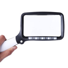 LED Magnifying Glass with Light for Reading, 2X Lens, Foldable Design, Dual Brightness, Ergonomic Grip