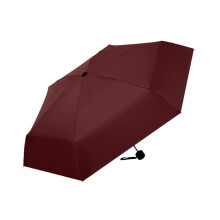 Compact Travel Umbrella Brown Windproof Folding Umbrella for Men and Women with UV Protection