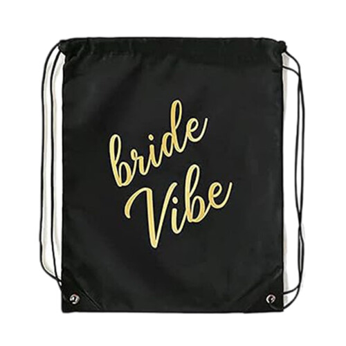 Wedding Drawstring Bag for Bride Gift, Lightweight Bridal Keepsake Backpack, Durable Travel Storage