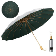 Windproof Folding Travel Umbrella with QuickDry Canopy, DualPurpose for Rain and Sun