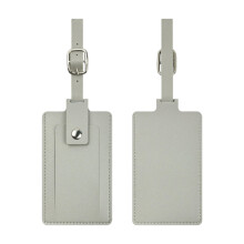 Strong PU Leather Suitcase Identifier with Firm Closure-Gray