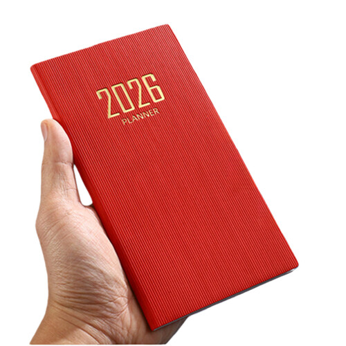 Lightweight 2026 Planner Notebook Perfect For Work Study-Red