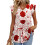 Women's  Blouses, with Ruffle Sleeves, Spring Elegant and-Red M 1