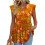 Women's  Blouses, with Ruffle Sleeves, Spring Elegant-Yellow M 1
