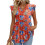 Women's  Blouses, with Ruffle Sleeves, Spring Elegant-Orange M 1