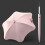 Automatic Folding Windproof Umbrella for Adults, Compact Sunshade with Long Handle, Pink 3