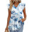 Women's  Blouses, with Ruffle Sleeves, Spring Elegant-Blue L 1