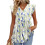 Women's  Blouses, with Ruffle Sleeves, Spring Elegant-Blue L 1