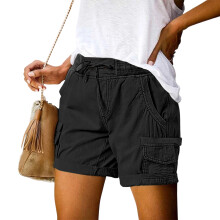 Women's Loose-fitting High Casual Four-Pocket Hiking-Black XXXL