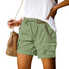 Women's Loose-fitting High Casual Four-Pocket-Army Green XL