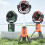 Open Air Rechargeable Fan With Strong ABS Frame Extended-Orange 4