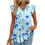 Women's  Blouses, with Ruffle Sleeves, Spring-Sky Blue M 1