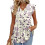 Women's  Blouses, with Ruffle Sleeves, Spring Elegant-White XL 1