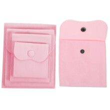 15pcs Soft Jewelry Pouches with Secure Snap Closure for Earrings and Necklaces Travel Storage Set