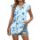 Women's  Blouses, with Ruffle Sleeves, Spring-Sky Blue M 7