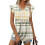 Women's  Blouses, with Ruffle Sleeves, Spring-Turquoise XL 2