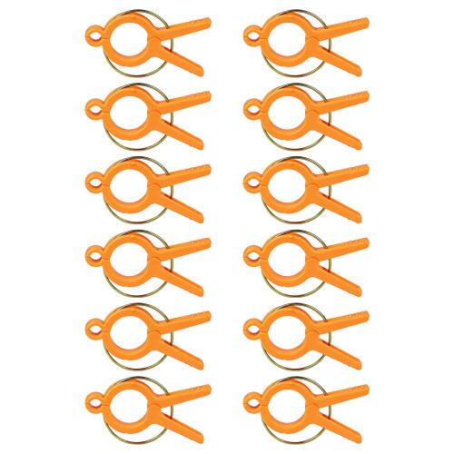 12Pcs Adjustable Clips for Climbing, Reusable Tomato-Yellow 1