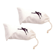 2pcs Canvas Ballet Shoe Bag for Girls and Boys, Drawstring Dance Shoe Pouch with Spacious Storage