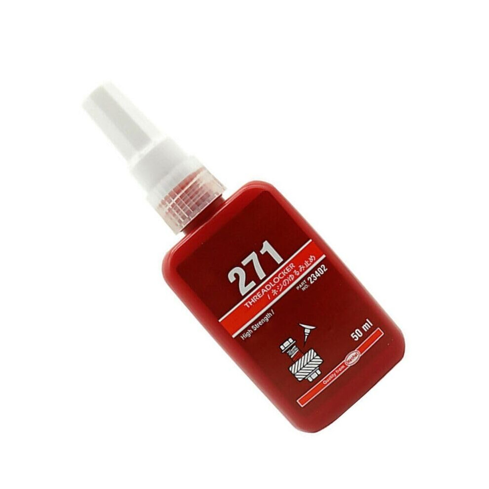 Strength Threadlocker 271 For Metal, Permanent Thread Locking Adhesive 50Ml Antivibration Sealant 9073542100492