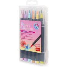 Legami Brush Marker Pens Pastel Wallet of 12