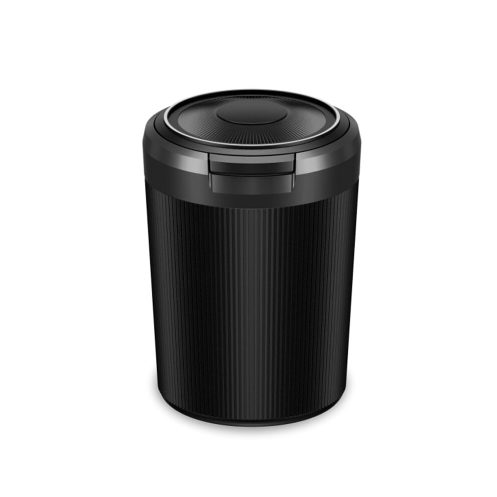 Smokeless Car Ashtray With Lid And Led Smell Proof Windproof Cup Holder Fit, Light/Black 9330225432043