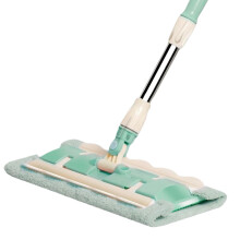 Stainless Steel Flat Mop with Telescopic Handle, 360 Rotating Microfiber Floor Mop with 7 Washable Pads for Home Cleaning