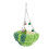 Large Deep Green Plush Bird Nest Bed with Bell 1