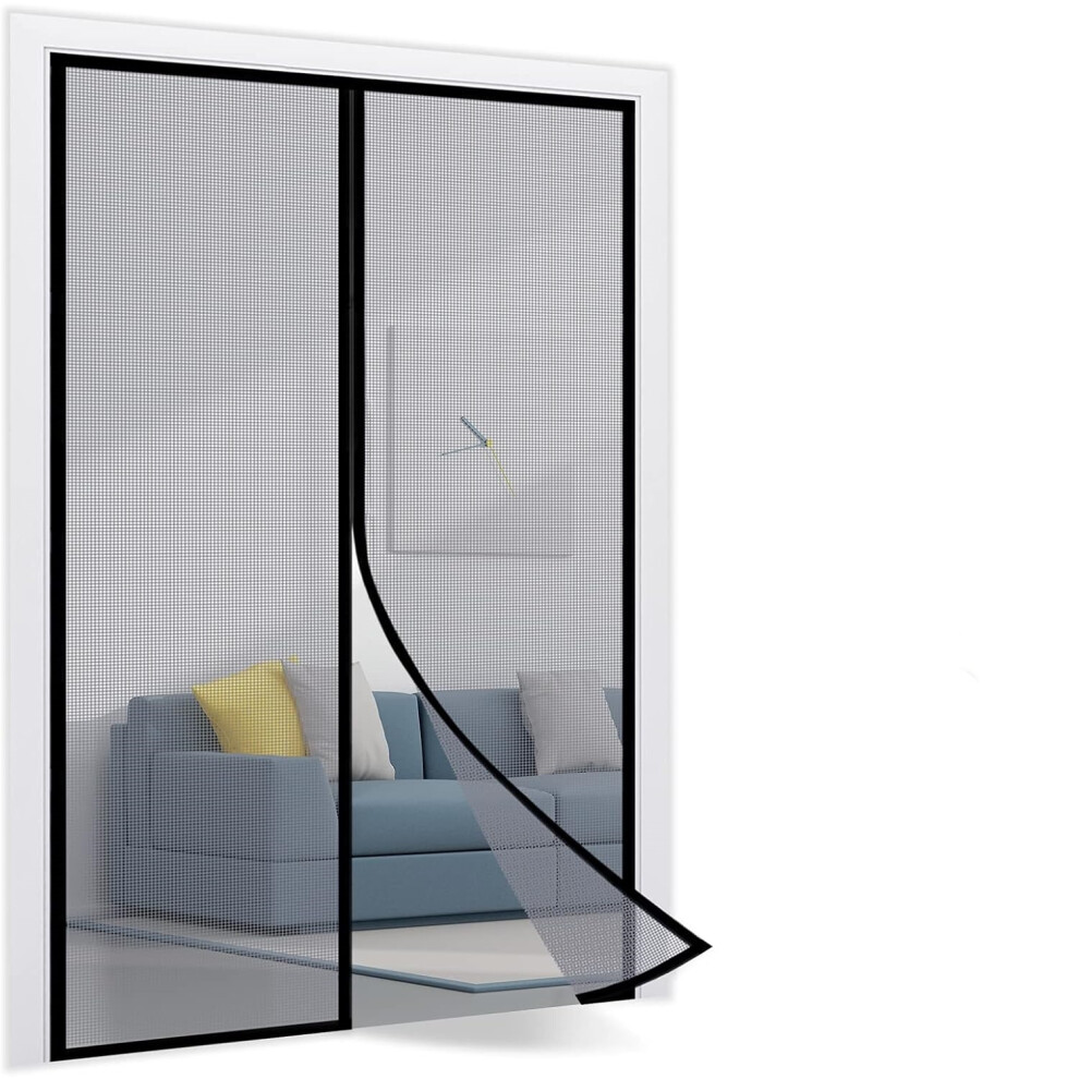 Yao96266 90X210cm Magnetic Screens For Doors Mesh Net With Hook And Loop Powerful Magnets Magnetic Door Screen Close Automatically 4055695007045