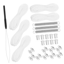 RV Blind Kit for Pleated Window Shade Restringing, Complete Replacement Parts for Camper and Motorhome