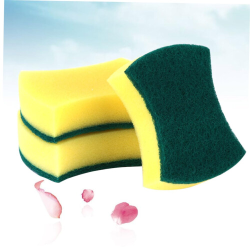 5pcs Kitchen Sponge Scrubber Set, DoubleSided Biodegradable Dishwashing Sponges for LongLasting Cleaning 1