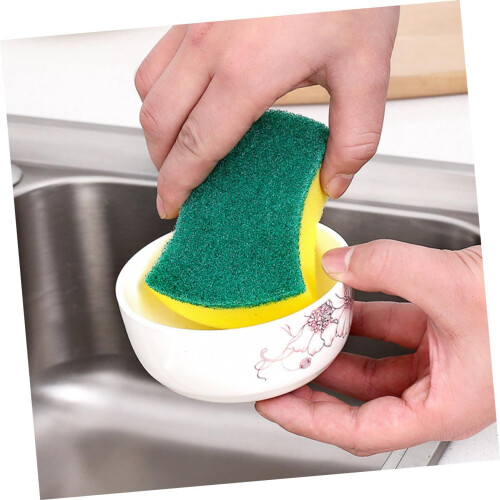 5pcs Kitchen Sponge Scrubber Set, DoubleSided Biodegradable Dishwashing Sponges for LongLasting Cleaning 2